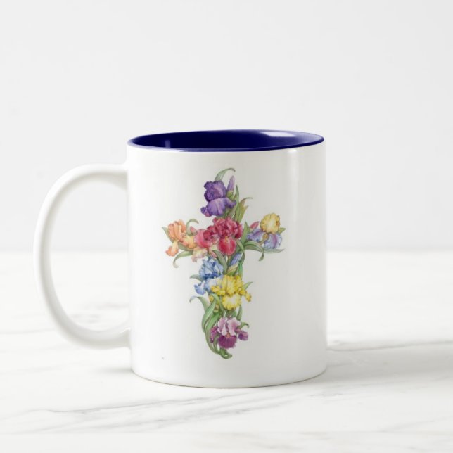 2 Couleurs Tasse croisée - iris (Gauche)