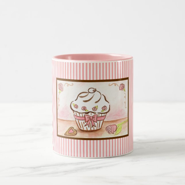 2 Couleurs Tasse Cupcake (Centre)