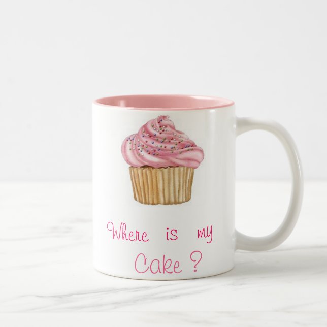 2 Couleurs Tasse Cupcake Rose (Droit)