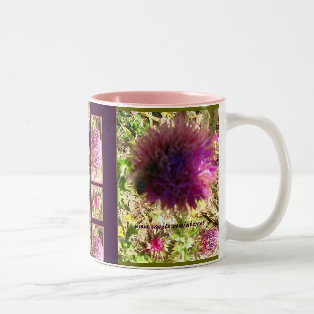 2 Couleurs Tasse d'abeille de chardon (Droit)