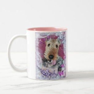2 Couleurs Tasse d'Airedale Terrier