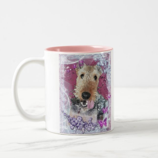 2 Couleurs Tasse d'Airedale Terrier (Gauche)