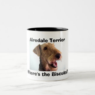 2 Couleurs Tasse d'Airedale Terrier