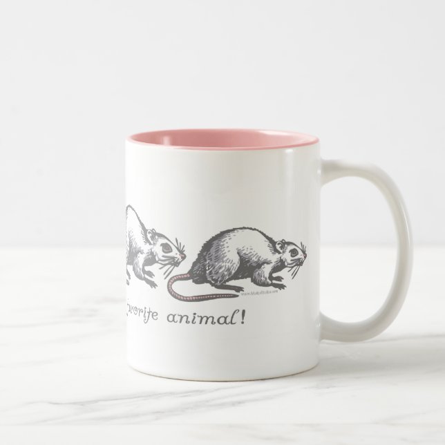 2 Couleurs Tasse d'amants de rat (Droit)