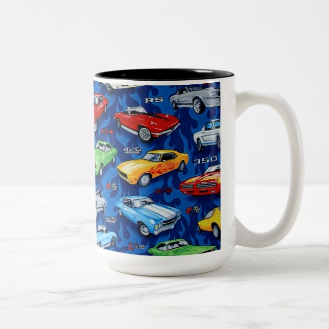 2 Couleurs Tasse d'amants de voiture de classiques de voiture (Droit)