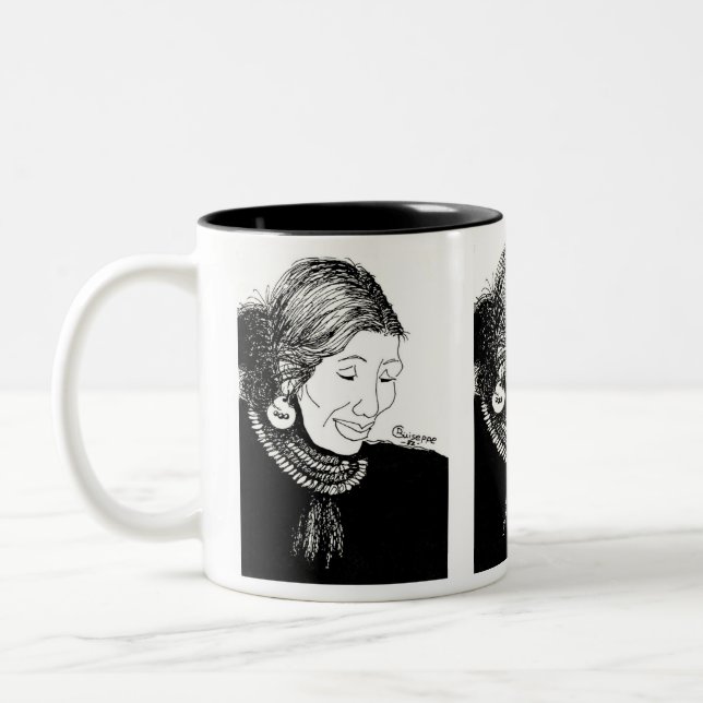2 Couleurs Tasse Dame Indienne (Gauche)