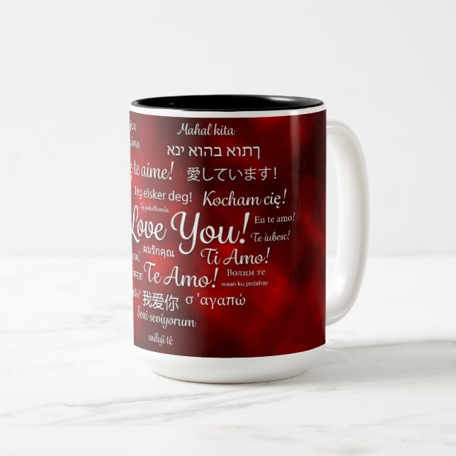 2 Couleurs Tasse d'amour (Devant droit)