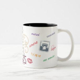 2 Couleurs Tasse d'amour de Paris "ville"