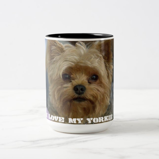2 Couleurs Tasse d'amour de Yorkie (Centre)