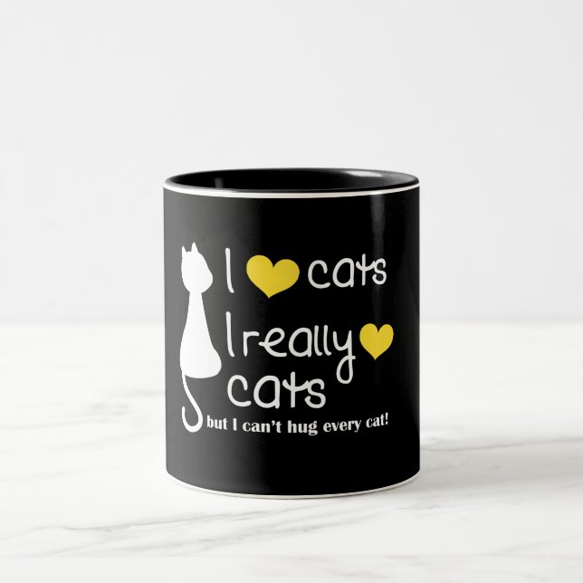 2 Couleurs Tasse d'amoureux de les chats de Debbie (Centre)