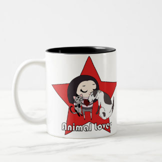 2 Couleurs Tasse d'amoureux des animaux