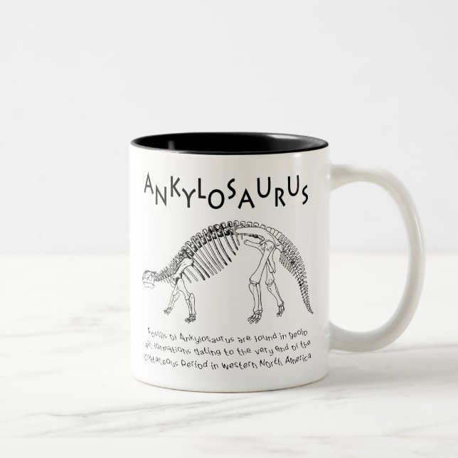 2 Couleurs Tasse d'Ankylosaurus (Droit)