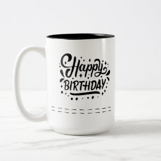 2 Couleurs Tasse d'anniversaire