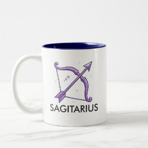 2 Couleurs Tasse d'anniversaire Sagittaire Signe du zodiaque