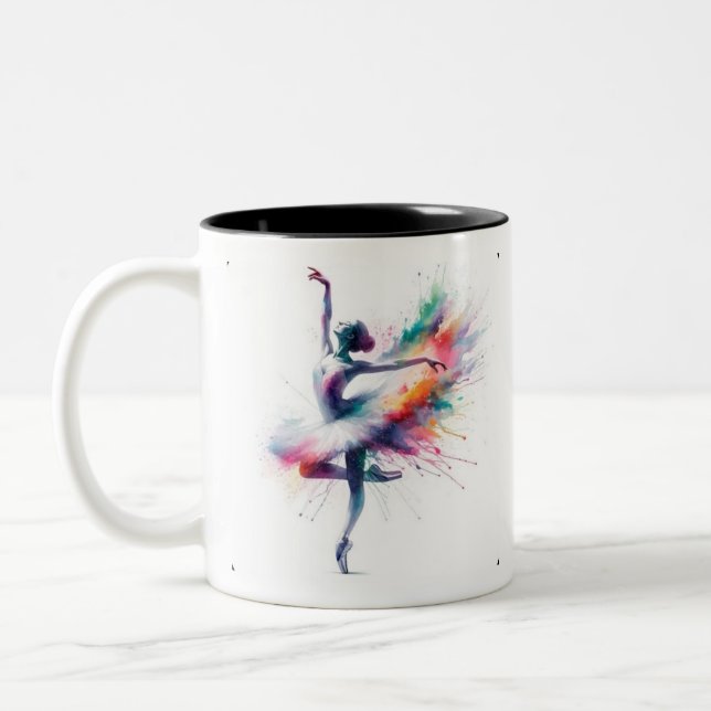 2 Couleurs Tasse Danseuse Ballerine (Gauche)