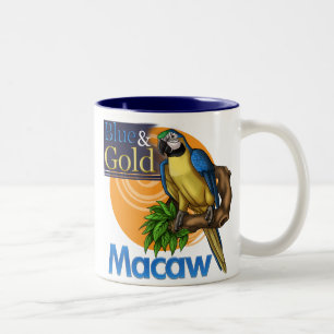 2 Couleurs Tasse d'ara de bleu et d'or
