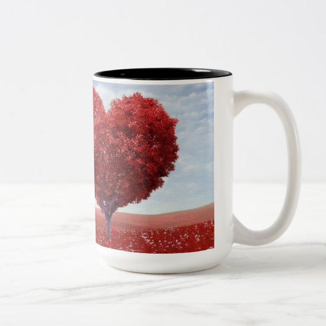 2 Couleurs Tasse d'arbre de coeur (Droit)