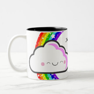 2 Couleurs Tasse d'arc-en-ciel du Merci KAWAII par le