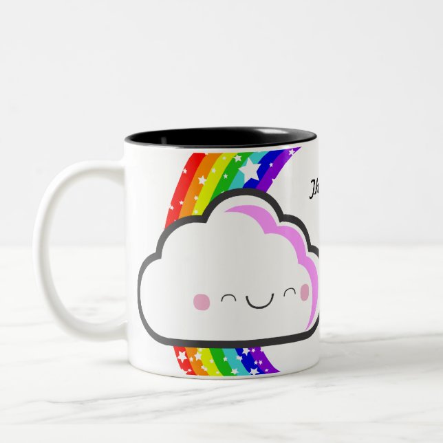 2 Couleurs Tasse d'arc-en-ciel du Merci KAWAII par le (Gauche)