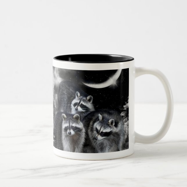 2 Couleurs Tasse d'art de bandits de nuit (Droit)