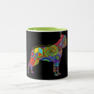 2 Couleurs Tasse d'art de bruit d'amour de paix et "de
