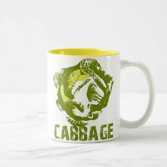 2 Couleurs Tasse d'art de bruit de chou commun (Droit)