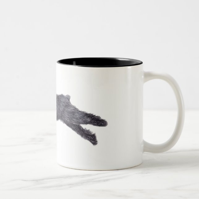 2 Couleurs Tasse d'art de chien de DES Flandres de Bouvier (Droit)