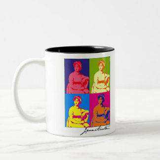 2 COULEURS TASSE D'ART DE JANE AUSTEN POP