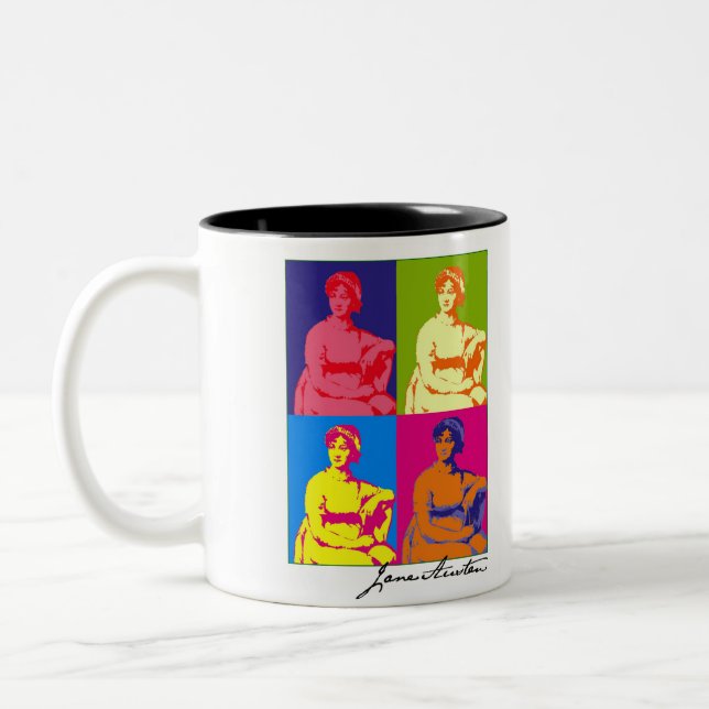 2 COULEURS TASSE D'ART DE JANE AUSTEN POP (Gauche)