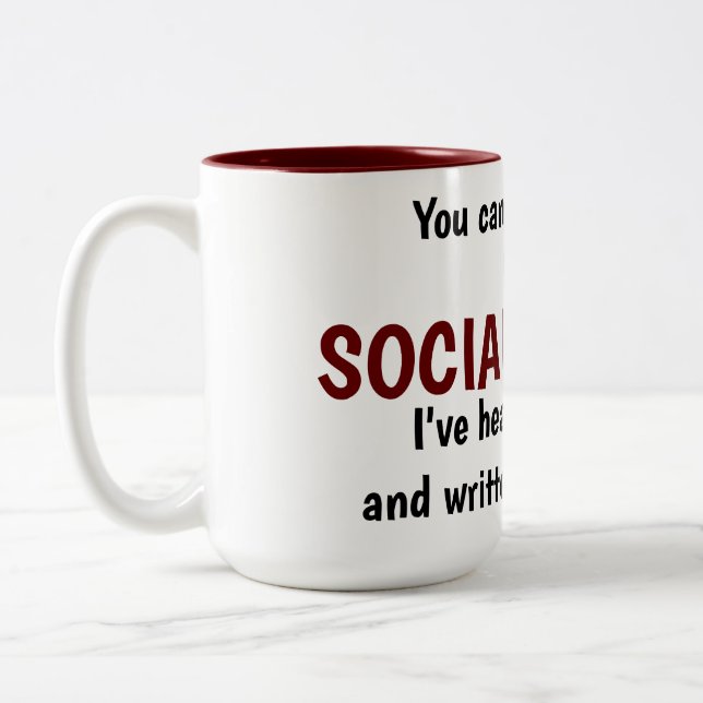 2 Couleurs Tasse d'assistant social (Gauche)