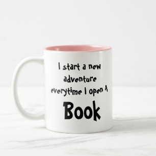 2 Couleurs Tasse d'aventure de livre