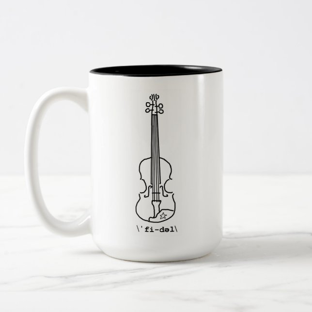 2 Couleurs Tasse de accord de violon de scierie (Gauche)