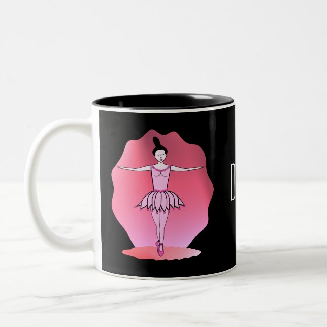 2 Couleurs Tasse de ballerine de danse (Gauche)
