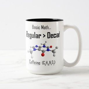 2 Couleurs Tasse de base de caféine de maths