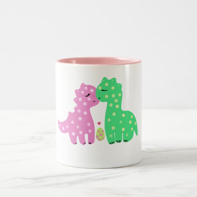 2 Couleurs Tasse de "beau Dinos" (Centre)