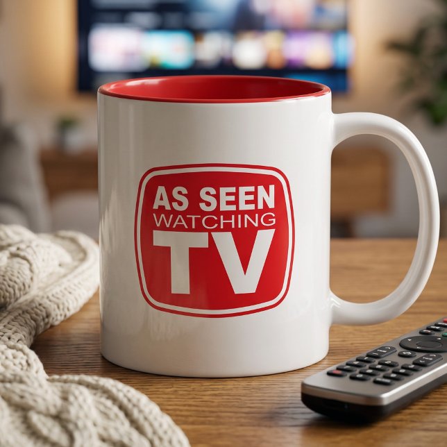 2 Couleurs Tasse de binge watch drôle - Vu en train de regard (Créateur téléchargé)