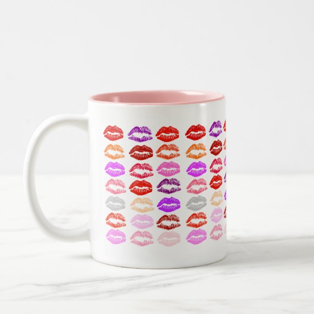 2 Couleurs Tasse de boisson de baisers de Valentine (Gauche)