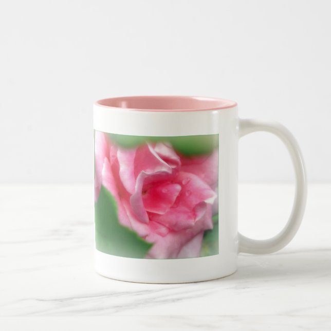 2 Couleurs Tasse de boisson Rose Rose en pleine floraison (Droit)