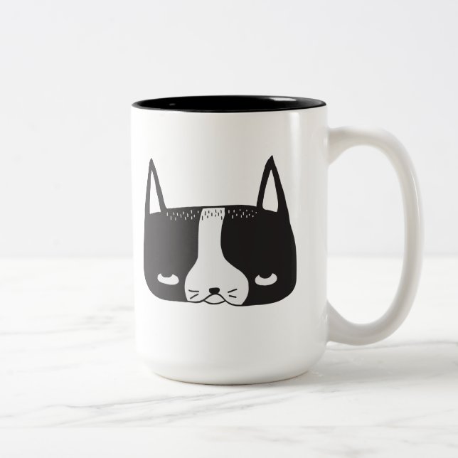2 Couleurs Tasse de Boston Terrier (Droit)