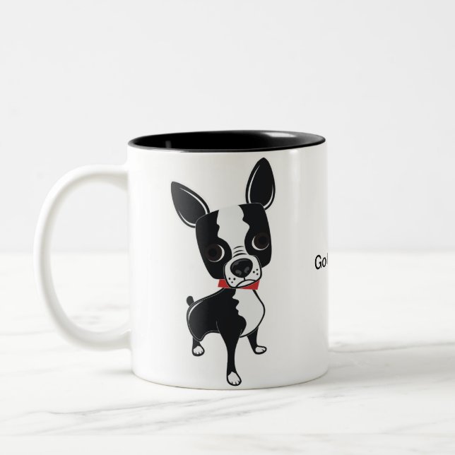 2 Couleurs Tasse de Boston Terrier - Boston passé ? (Gauche)