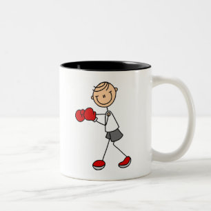 2 Couleurs Tasse de boxe à figure bâton