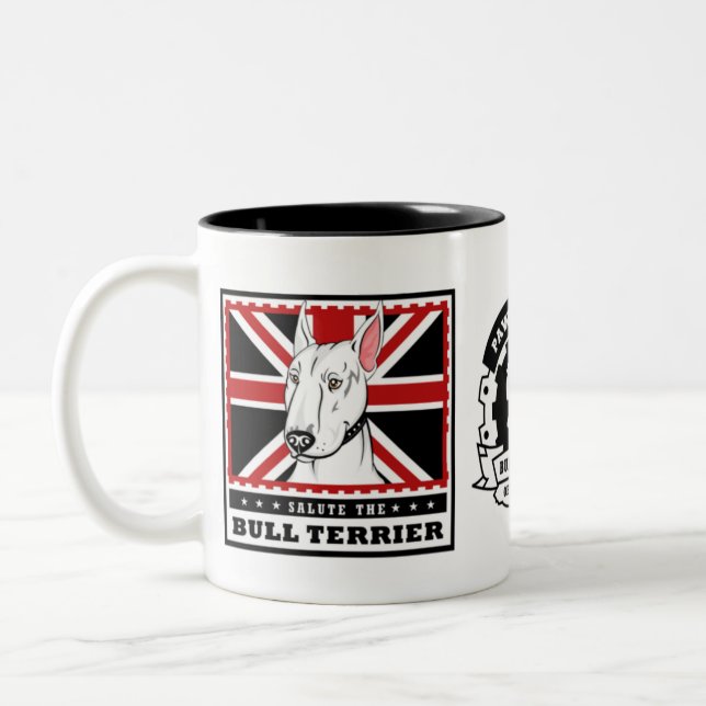 2 Couleurs Tasse de bull-terrier (Gauche)