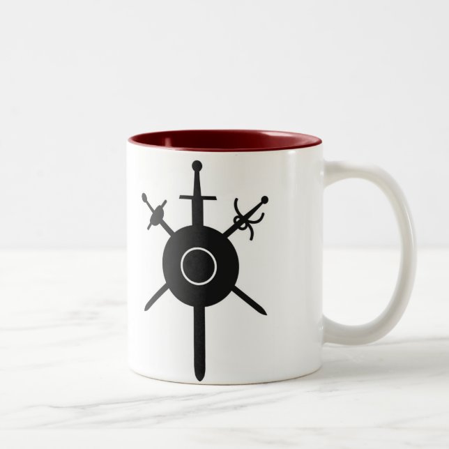 2 Couleurs Tasse de bureau de ton du logo deux d'ARMA (Droit)