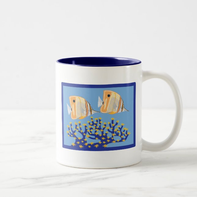 2 Couleurs Tasse de Butterflyfish (Droit)