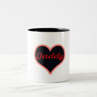2 Couleurs Tasse de cadeau de coeur d'amour de papa