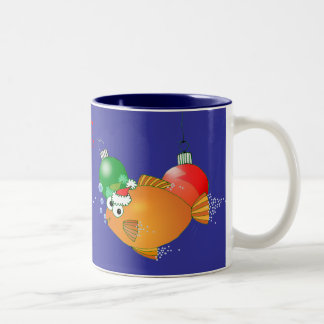 2 Couleurs Tasse de cadeau de Noël de poissons !