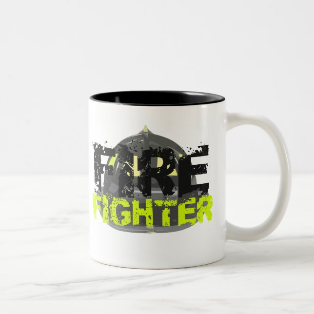 2 Couleurs Tasse de cadeau de sapeur-pompier (Droit)
