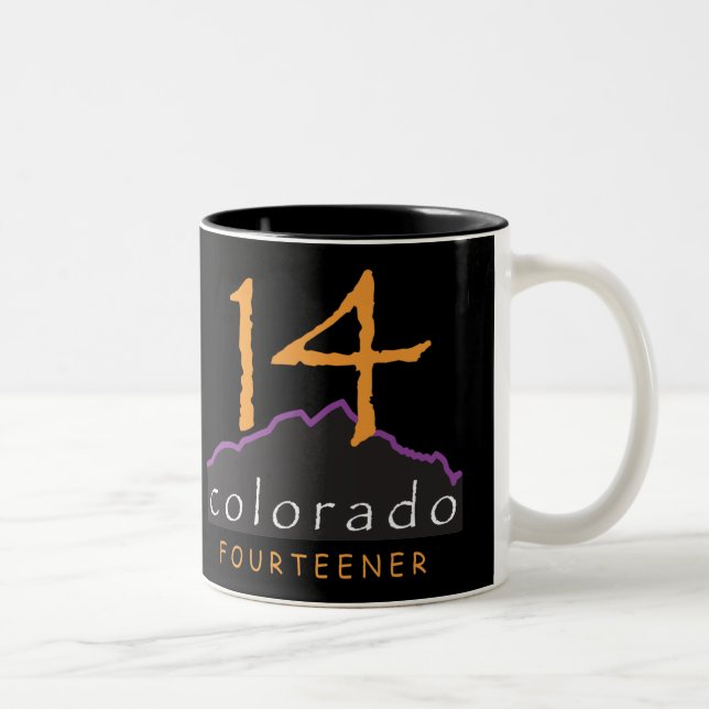 2 Couleurs Tasse de café 14er distinctive (Droit)