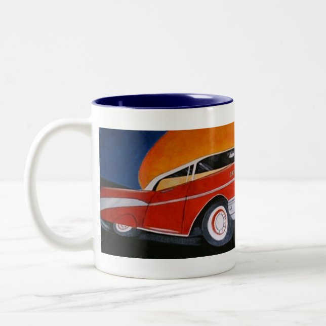 2 Couleurs tasse de café 1957 chevy rouge (Gauche)