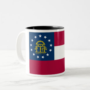 2 Couleurs Tasse de café à deux tons de drapeau d'état de 